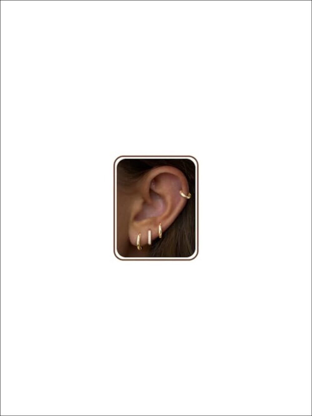 14k Gold Plated Hoop Earrings Set Small Huggie Hypoallergenic